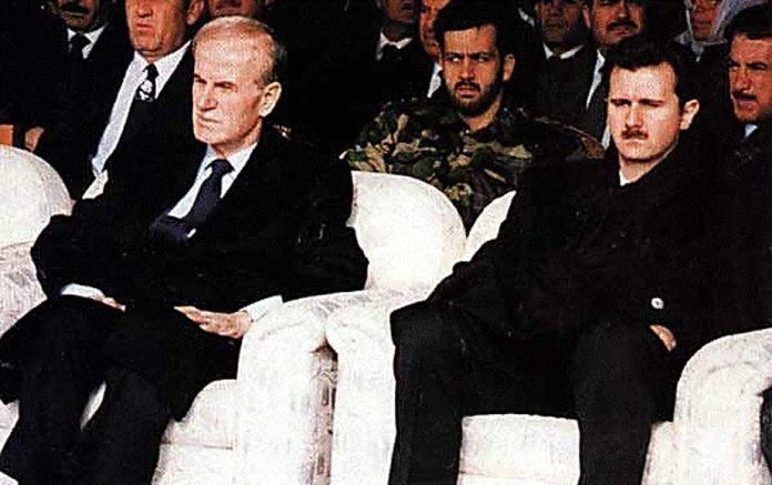 بشار اسد و پدرش حافظ اسد